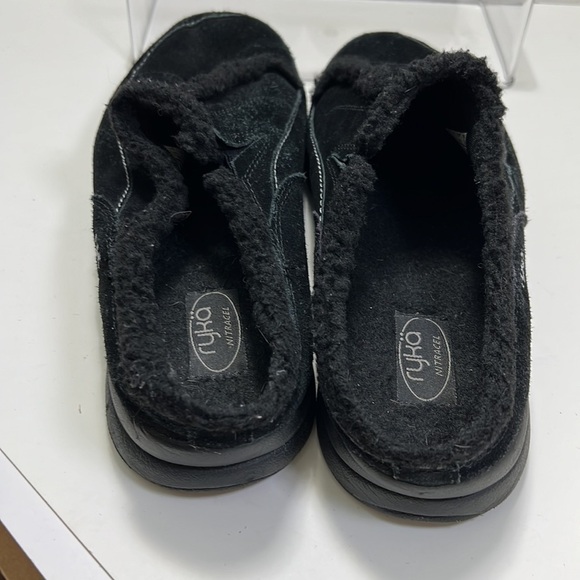 Ryka Black Fleece-Lined Mules - Picture 9 of 12
